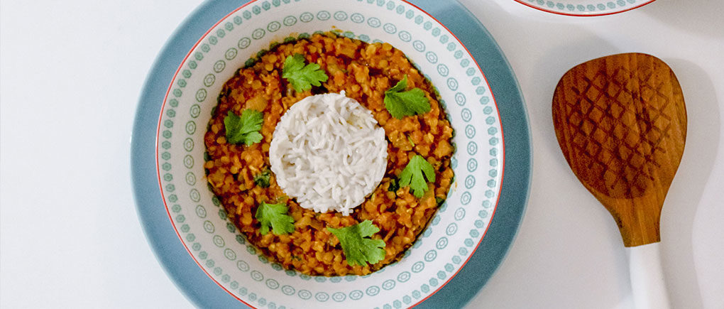 Dahl de lentilles corail